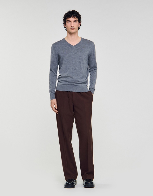 Sandro - Vneck Merinos Sweater