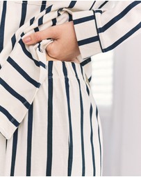 Chelsea Peers - Organic Cotton Stripe Long Pyjama Set