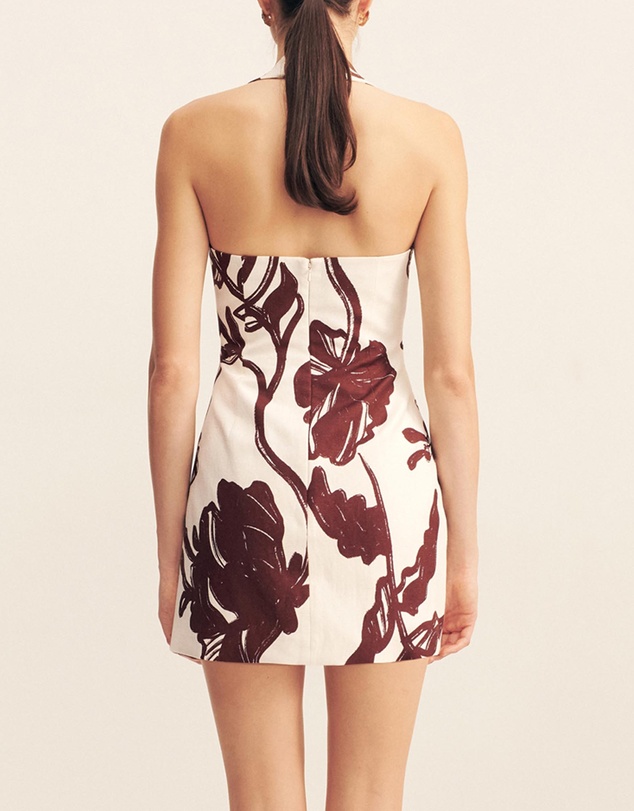 Shona Joy - Emmett Halter Draped Mini Dress