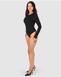 B Free Intimate Apparel - Long Sleeve Bodysuit G-String | ButterFit