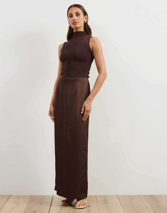 Atmos&Here - Lowen Satin Maxi Skirt