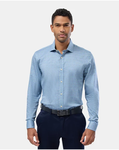 Brooksfield - Circle Motif Slim Fit Shirt