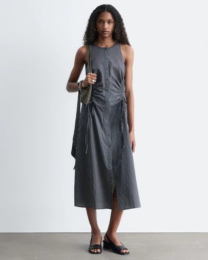 & Other Stories - Sleeveless Drawstring Midi Dress