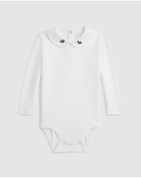 Polo Ralph Lauren - Embroidered-Collar Cotton Bodysuit - ICONIC EXCLUSIVE - Babies
