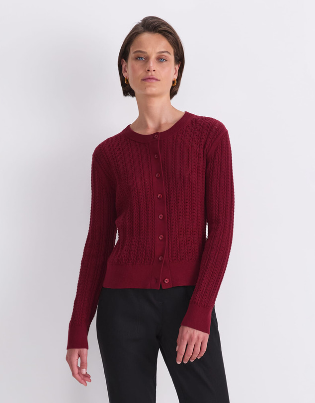 Sportscraft - Elka Cable Pointelle Cardigan