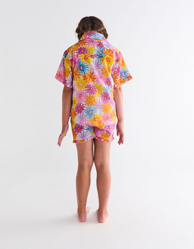 Kip&Co - Petal Power Kids Organic Cotton SS Shirt & Shorts Pyjama - Kids-Teens