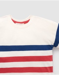 Purebaby - Striped Oversized Tee -Kids-Babies