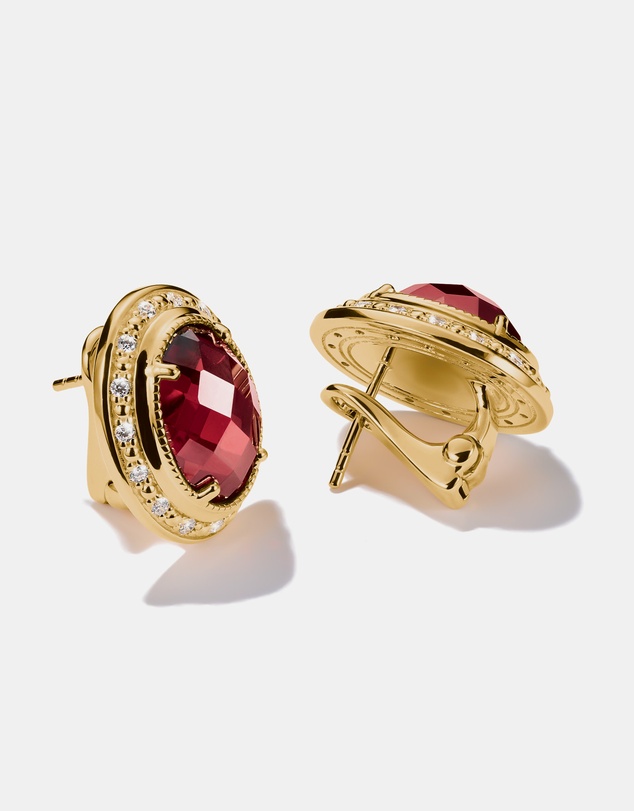 THOMAS SABO - THOMAS SABO Clip Earrings with Red Stones