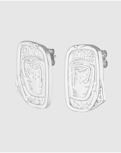 HOUSE OF SLANI - Textured Silver Keelie Earrings