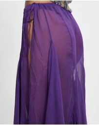 Jaded London - Godet Maxi Skirt With Tie