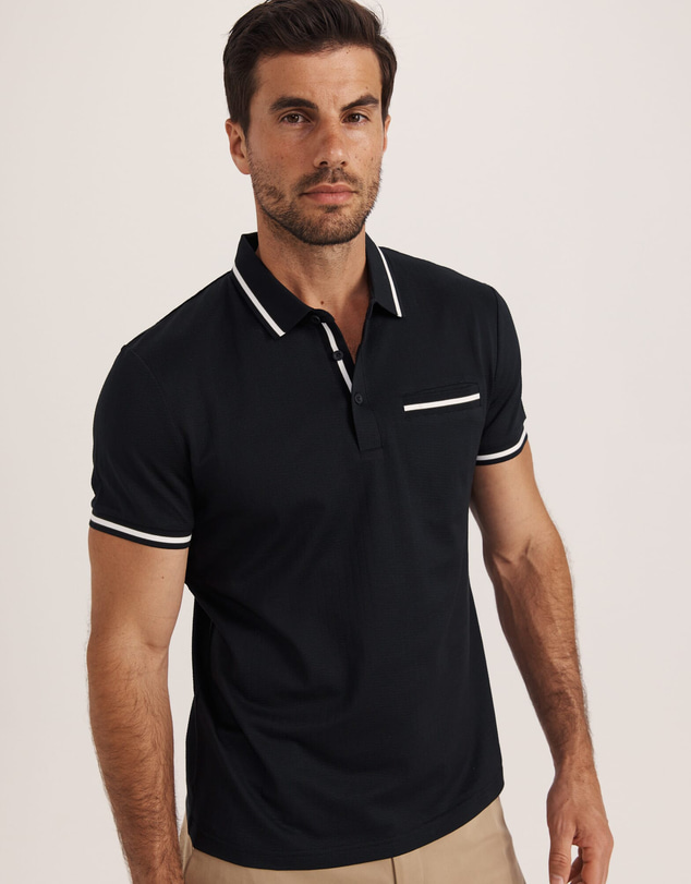SABA - Ted Textured Cotton Polo