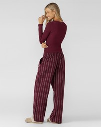Lorna Jane - Campus Stripe Flannel Lounge Pants