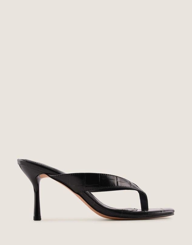 Shelly Shen - Pia High Sandals Black Croc