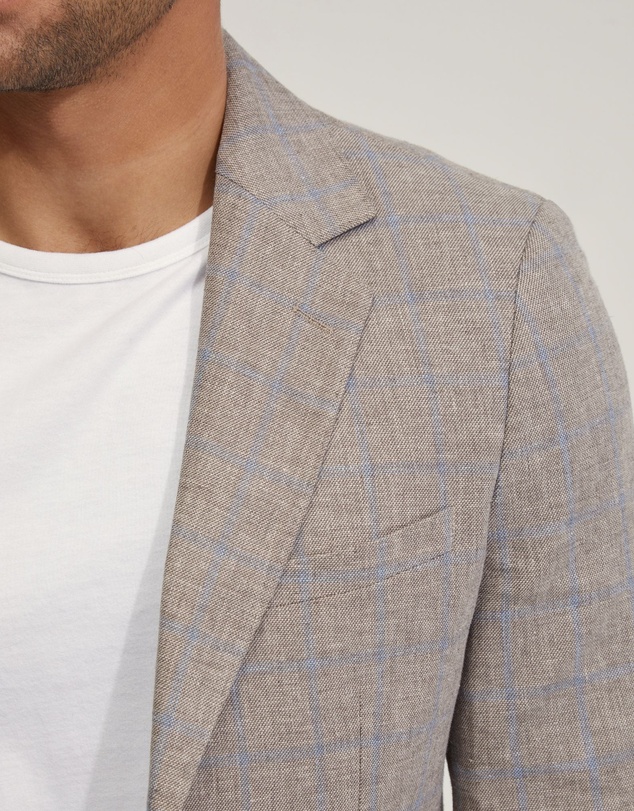 Oxford - Blake Linen Blend Check Blazer