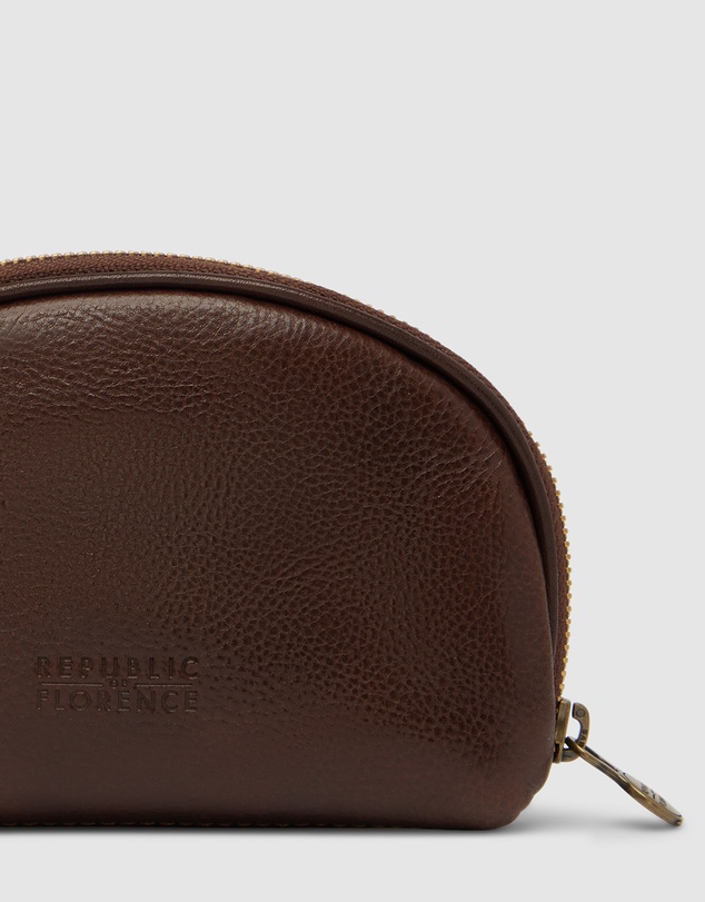 Republic of Florence - Duo Brown Leather Pouch Set