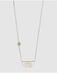 By Charlotte - Eye of Peace Lotus Necklace