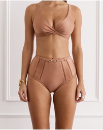 Aqua Blu Australia - Bronze Marilyn High Waist Pant