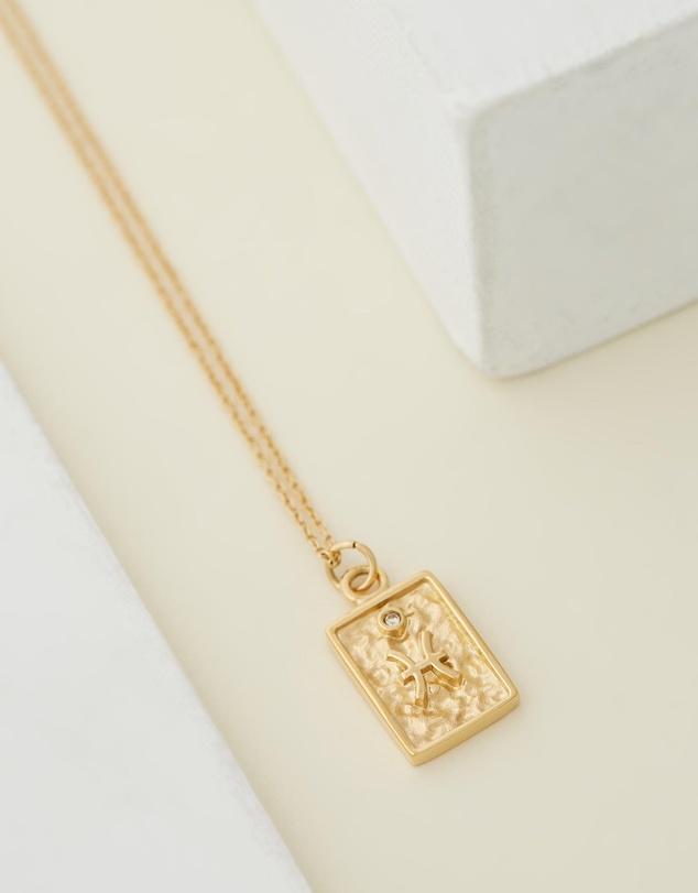 Carly Paiker - Pisces Star Sign Zodiac Tag Necklace