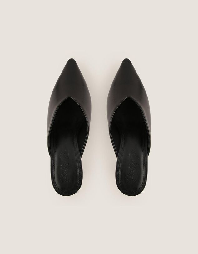 Shelly Shen - Blake Low Heels Black Leather
