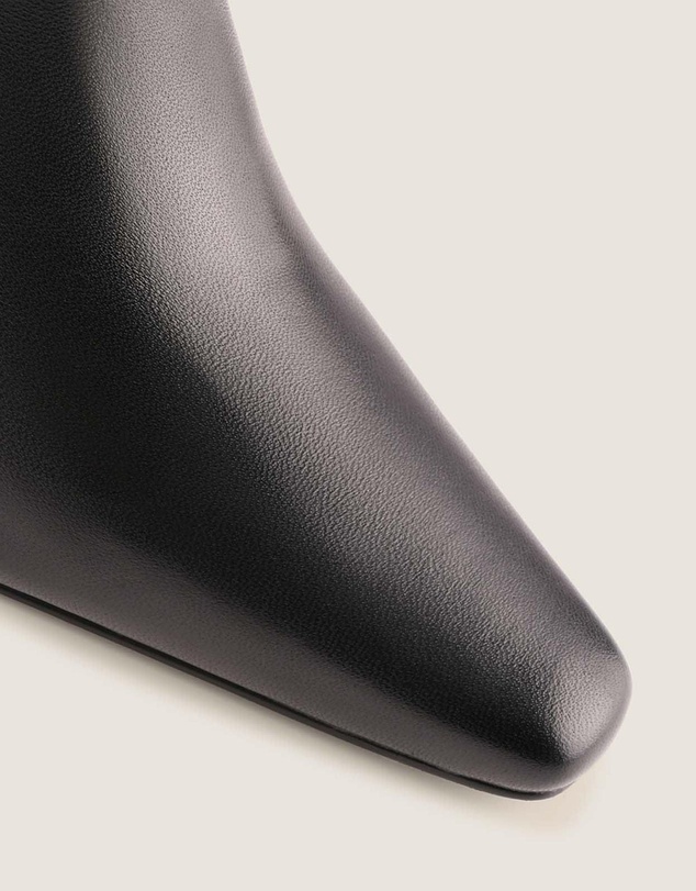 Shelly Shen - Fame Heel Ankle Boots Black Leather