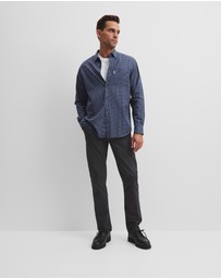 Country Road - Long Sleeve Regular Fit Cotton Check Shirt With Pocket