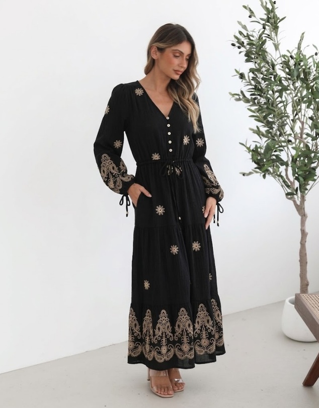 Esther & Co - Zade Dress - Golden Eclipse