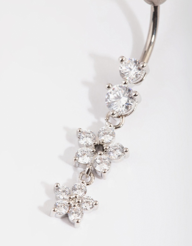 Lovisa - Titanium Floral Belly Bar