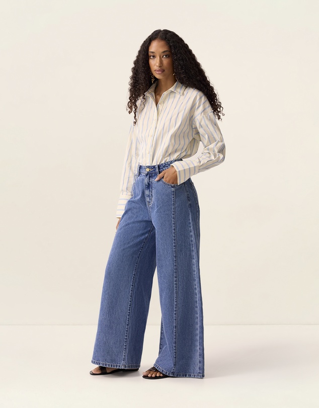 MOS The Label - Elma Denim Wide Leg Pants