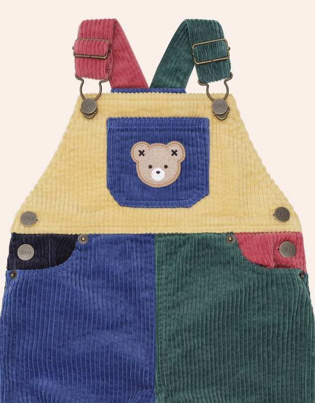 Huxbaby - Colour Block Cord Overalls - Babies-Kids