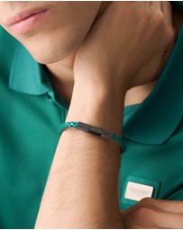 Aston Martin - TKS Gun and Podium Green Braided Leather Bracelet
