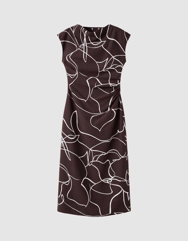 M.N.G - Printed Ruched Dress
