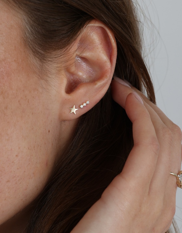 Luna Rae - Solid Gold - Litte Star Studs