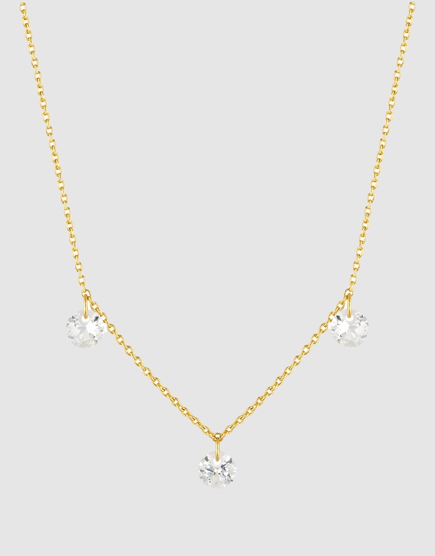 Georgini - Mirage Ethereal White Cubic Zirconia Necklace Gold
