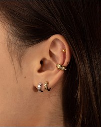 Wanderlust + Co - Constellation Silver 7mm Baby Huggie Earrings