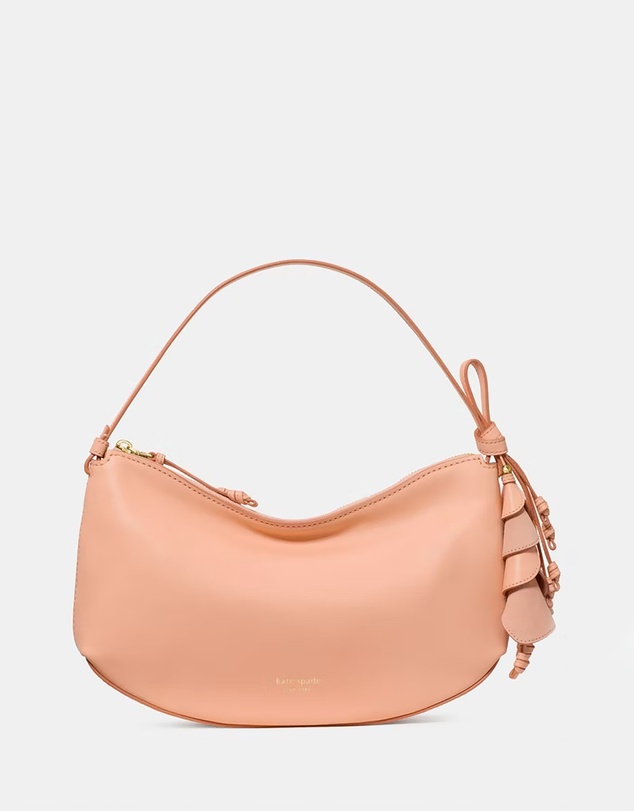 Kate Spade - Loop Fine Grain Leather Shoulder Bag With Floral Strap