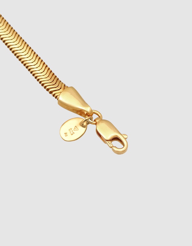 Elli Jewelry - Herringbone Chain Anklet in Gold-Plated 925 Silver