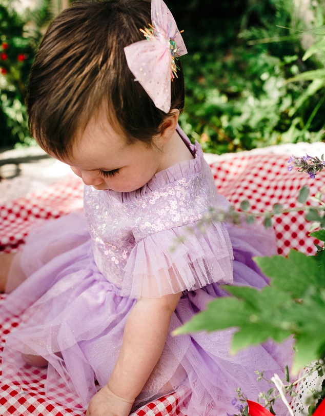 Fleur Harris - 'The Magic Faraway Tree' Sequin Fairy Dress Baby in Lilac