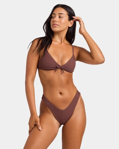 Roxy - Womens Roxy Love High Leg Cheeky Bikini Bottom