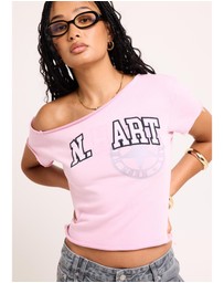Neon Hart - College One Shoulder Top