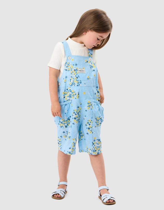 Goldie + Ace - Floral Nikki Pocket Shortall - Babies-Kids