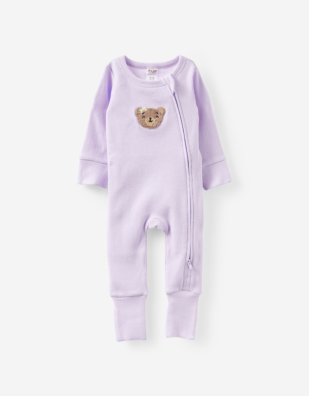 Cotton On Kids - Growie Long Sleeve Rib Romper