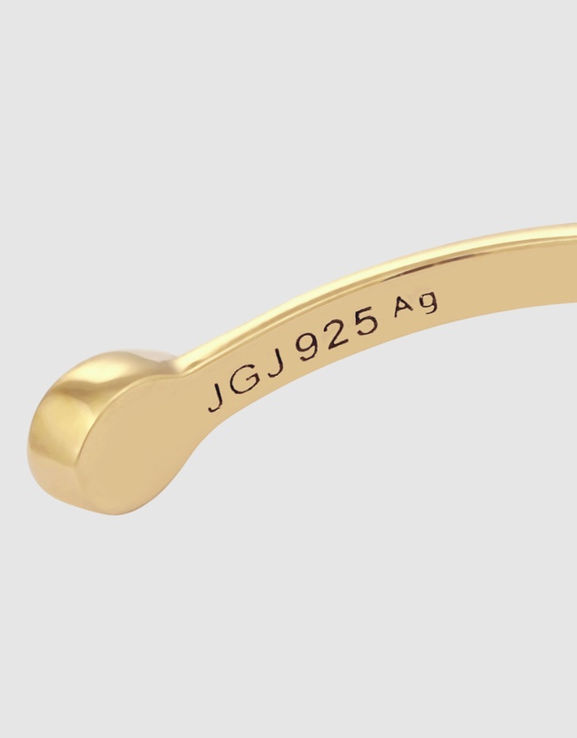 Elli Jewelry - Bangle Crystal 925 Sterling Silver Gold-Plated