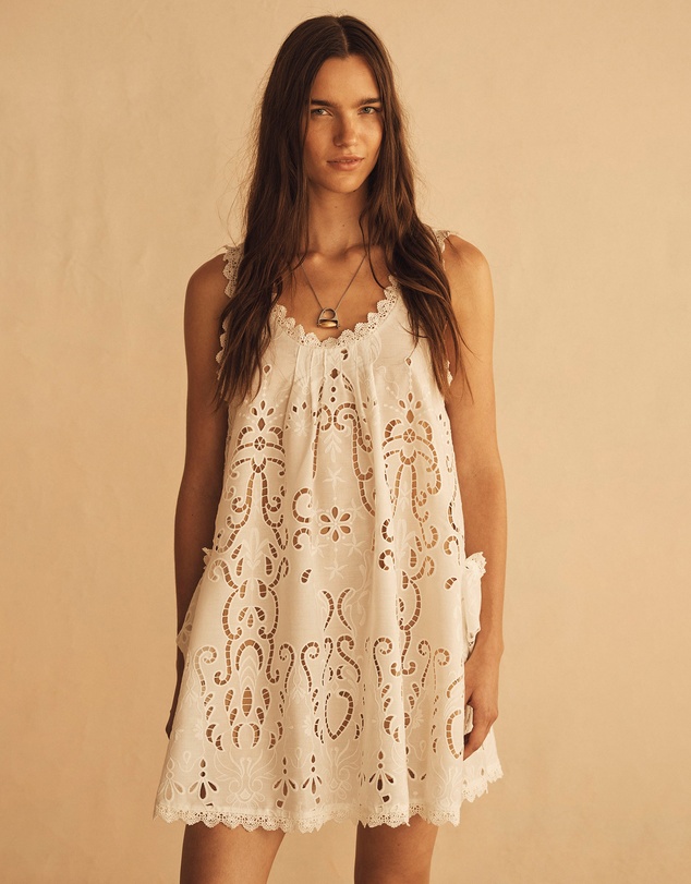 AUR OCEA - Merletti Lace Swing Mini Dress