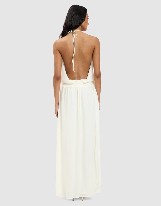 With Harper Lu - Draped Backless Gown