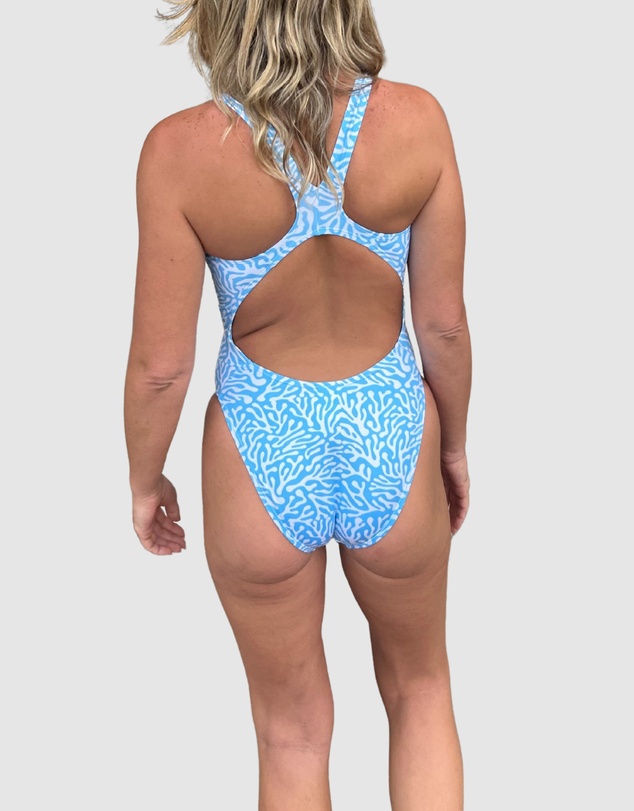 Salty Johnson - Blue Coral Thick Strap One Piece