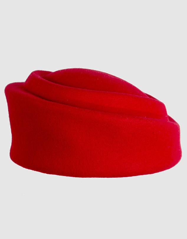 Max Alexander - Felt Red Pillbox Hat
