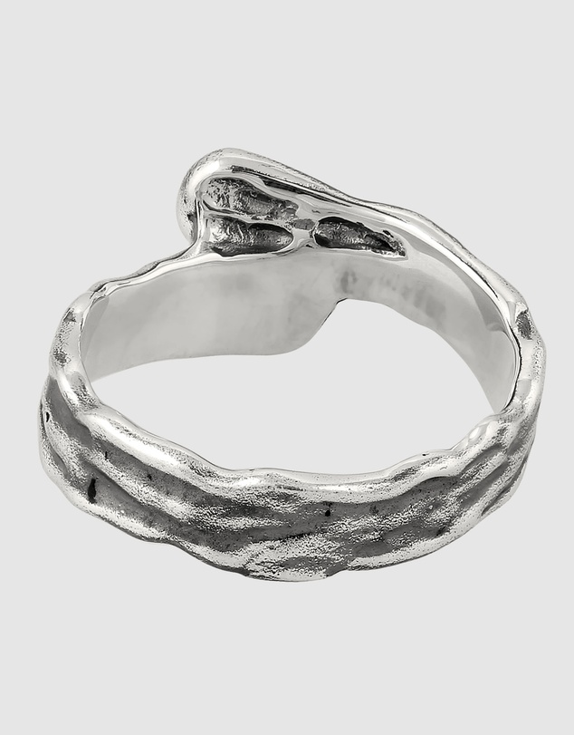 Kuzzoi - ICONIC EXCLUSIVE - Organic Band Ring in Oxidised 925 Sterling Silver