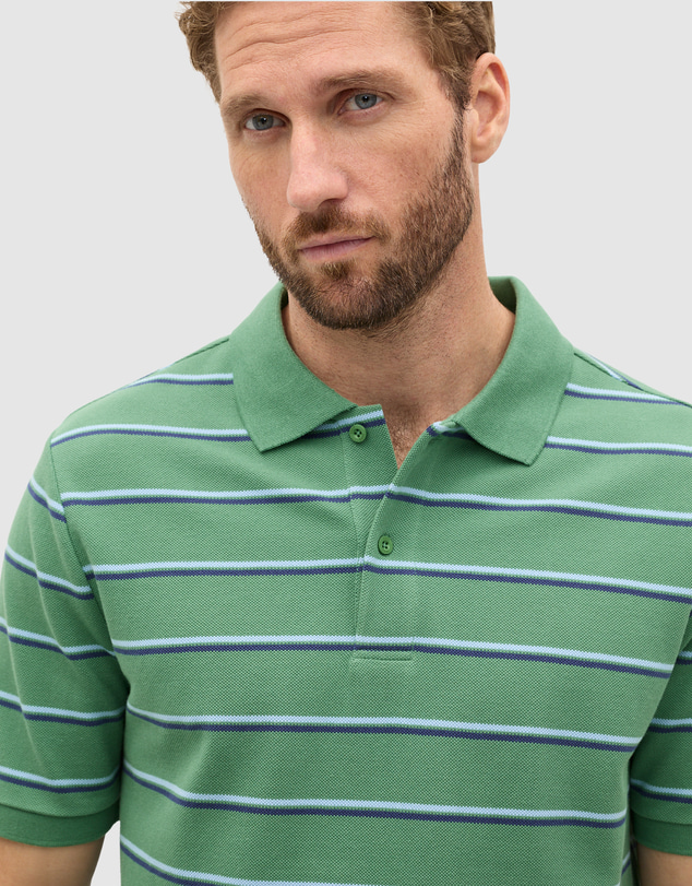 Seed Heritage - Stripe Pique Polo