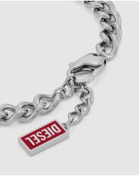 Diesel - D Logo Silver Bracelet