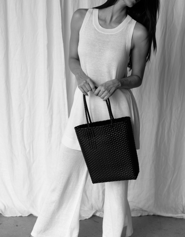 Mimmi Terra - Woven Shopper Tote Nera